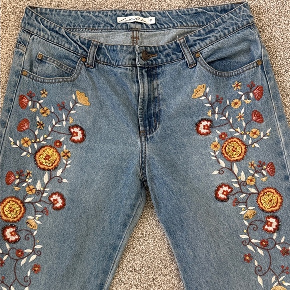Lillie Rubin Embroidered Blue Jeans - Picture 4 of 9